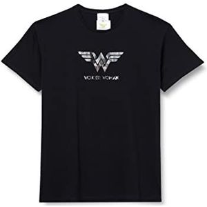 ERT GROUP Origineel en officieel gelicenseerd door DC zwart t-shirt voor dames, patroon Wonder Woman 042, eenzijdige overdruk, maat XL