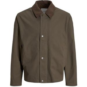 JACK & JONES - Recht Jasje - Kastanje Kleur - Katoen