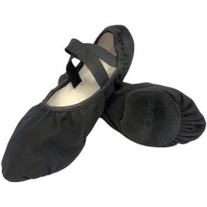 Capezio Stella Canvas Ballet Shoe, zwart, 9 m