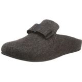 Fitflop Shuv Cushy vilten klomppantoffels voor dames, Zwart, 40 EU