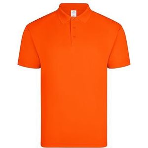 Mukua PS160U Bogan Uniseks poloshirt, korte mouwen, fluor oranje, maat 5XL, Oranje (fluor), 5XL