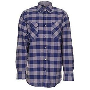 Maat 39/40 heren Planam hemden vierkant hemd marine zink model 0491