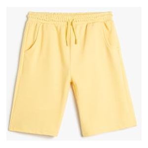 Koton Boys's Basic Trekkoord Textured Pocket Shorts, geel (151), 5-6 Jaar