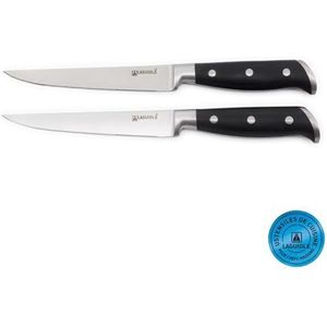 Laguiole - 2 zwarte steakmessen 25cm