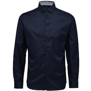 SELECTED HOMME Herenhemd slim fit, blauw (navy blazer), XXL