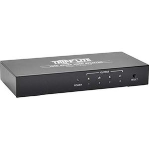 Tripp Lite HDMI-splitter met 2 poorten, 1 in 2 uit, video en audio, 9.90in. x 7.85in. x 2.60in., Multi kleuren, 1