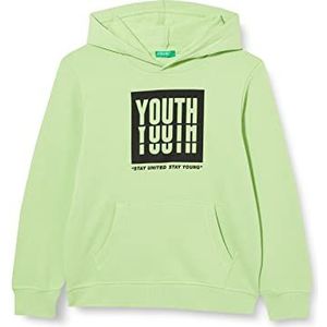 United Colors of Benetton Jongens hoodie met lange mouwen, lichtgroen 0n7, 130 cm