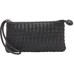 Sidona Dames handtas tas clutch, zwart, Eén Maat