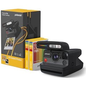 Polaroid - FLIP - Instant Camera - Zwart - Inclusief Color Film Bundle (16 foto's)