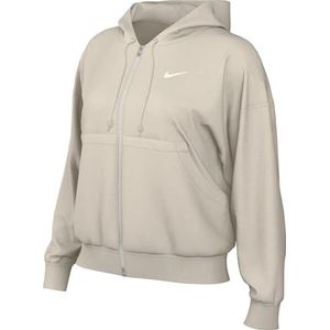 Nike Phoenix Fleece Oversized fleecehoodie met rits over de hele lengte voor dames - Bruin