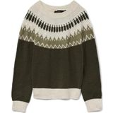 VERO MODA Dames Vmsimone Ls Nordic Pullover Ga Rep Boo gebreide trui, grape leaf, M
