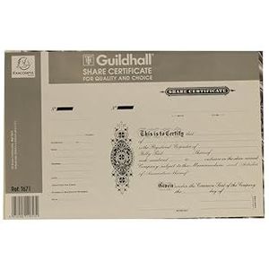 Exacompta Guildhall Share Certificate Book, BLAUW