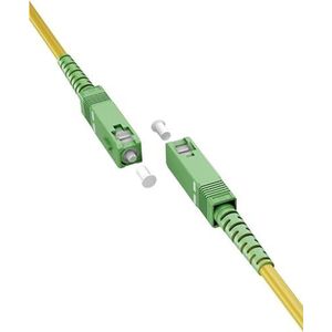 goobay 59646 Glasvezel kabel (FTTH) / singlemode (OS2) Simplex/SC APC (8°) stekker naar SC-APC (8°) stekker/lichtgolfkabel/30 meter