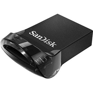 SanDisk 64GB Ultra Fit, USB 3.2, Flashdrive, (voor laptops, Tablets, Tv's, Gamconsoles, Audiogeluidssystemen, en meer, plug and stay) tot 150 MB/s, RescuePRO Deluxe, Secure Access Software
