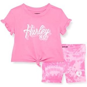 Hurley Hrlg Bike Short Set, roze (Hyper Pink), 4 jaar