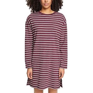 Esprit Y/D Stripe Cotton Sus Nachthemd voor dames, Bordeaux Rood 3, 38