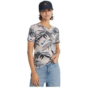 G-Star RAW Palm Tree ao r t wmn, meerkleurig (Coral Pink Watertexture Palm D24725-c565-g538), XS