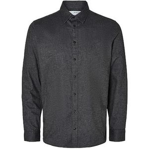 SLHSLIMOWEN-Flannel Shirt LS NOOS, Staal Gray/Detail: solid, M