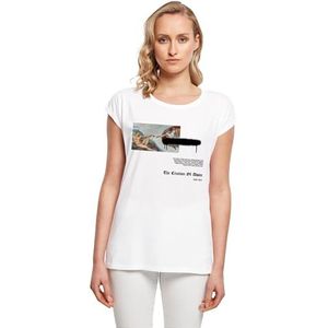 Merchcode Dames T-shirt Ladie APOH - Michelangelo First Man T-shirt, losse pasvorm, 100% katoen, wit, L