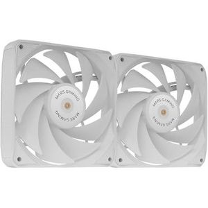 MARSGAMING MF-NCLX2 Ventilatorset - 120 mm - Hybride Bladdesign - 2 Stuks