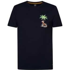 PETROL INDUSTRIES Heren T-Shirt SS Classic Print M-1040-TSR633; Kleur: Marineblauw; Maat: XXL, Navy Blauw, XXL
