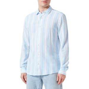 Onscaiden LS Mix Stripe Linnen Shirt, Cashmere Blue, XXL