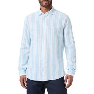 Onscaiden LS Mix Stripe Linnen Shirt, Cashmere Blue, S