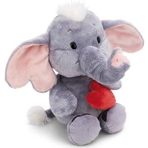 NICI 61488 Knuffeldier Love, olifant, met magneet, hart, donkergrijs, 48 cm, grijs, knuffeldier, schattig pluche dier om te knuffelen en te spelen, voor kinderen en volwassenen, geweldig cadeau-idee