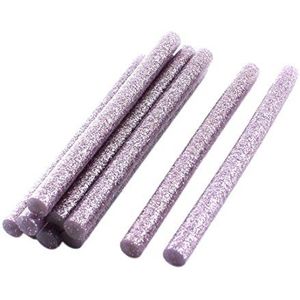 10 stuks 7 mm x 100 mm licht paars glitter elektrische hot melt gun lijmstift