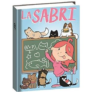 La Sabri 4School dagboek, 12 maanden, katten, lichtblauw meerkleurig, blauw