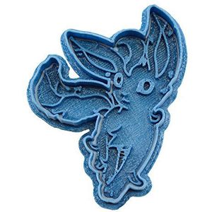 Cuticuter Leafeon Pokemon uitsteekvorm, blauw, 8 x 7 x 1,5 cm