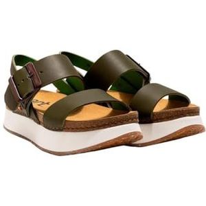 ART Mykonos Platte sandalen voor dames, kaki, 41 EU