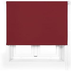 ECOMMERC3 | Transparant rolgordijn op maat, premium formaat, 90 x 165 cm, buis 38 mm en stofmaat 87 x 160, donkerrood