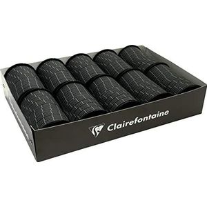 Clairefontaine Fantasy Ribbon, 10mmx10m - zwart en grijs check, 10 stuks