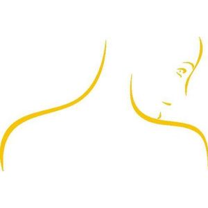 INDIGOS/Muursticker-e289 mooie rug van een vrouw 40 x 25 cm, goud, vinyl, 40 x 25 x 1 cm
