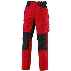 BP Workwear 1789-555-81 werkbroek - elastiek in de rug - tailleplooien - normale pasvorm - maat: 46n - kleur: rood/zwart