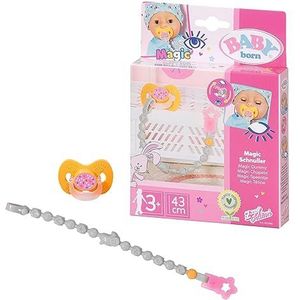 Zapf Creation - Baby Born Magic dummy- en poppenketting 43 cm, 1 bijpassend stuk, 832486