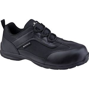 Deltaplus BIGBOSPNO47 lage schoenen van echt leer met mesh-inzetstukken - S1P Src, zwart, maat 47