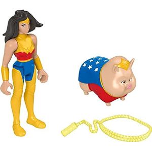 DC Super Pets HGL04 - DC League of Super-Pets Wonder Woman & PB, Set mit 2 beweglichen Figuren und Zubehör, Spielzeug für Kinder ab 3 Jahren