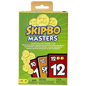 ​Skip-Bo Masters, kaartspel voor het hele gezin, voor onderweg of een spelletjesavond, 2 tot 6 spelers, HJR21