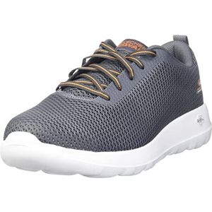 Skechers Go Walk Max-Effort Sneaker voor heren, Houtskool Oranje, 48.5 EU