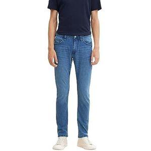 TOM TAILOR Denim Uomini Piers Slim Jeans 1032756, 10118 - Used Light Stone Blue Denim, 27W / 30L
