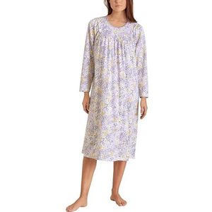 Calida Dames Soft Cotton Night Shirt Nachthemd van katoen met lange mouwen, Twilight Purple, One size