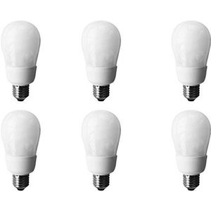 Energaline 92269 Set lampen LED, E27, koudwit, 560 lumen, 8 W/50 W, 6 stuks