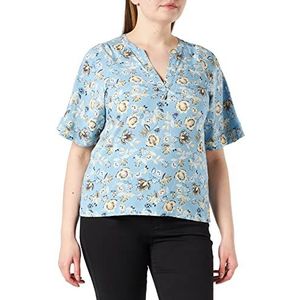 Part Two Petinapw Bl-blouse voor dames, relaxte pasvorm, Schemer Blauw Ornament Bloem, 32
