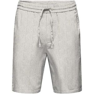 ONLY & SONS heren linnen shorts, moonstruck, L