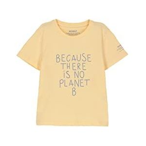 ECOALF, Hielalf T-shirt voor meisjes, van katoen, gerecycled weefsel, katoen, korte mouwen, basic T-shirt, Geel ei, 6 Jaren