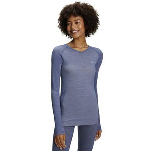 FALKE Dames Top van onderlaag Wool-Tech Light Round Neck W L/S SH Wol Functioneel material Sneldrogend 1 Stuk, Blauw (Capitain 6751), L