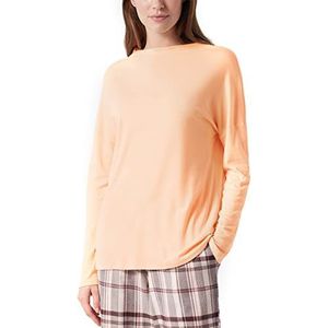 Schiesser Dames shirt met lange mouwen, pyjama-bovenstuk, zwart, 38