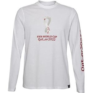 FIFA Jongens Official World Cup 2022 T-shirt met lange mouwen, wit, large, wit, 7 Jaar